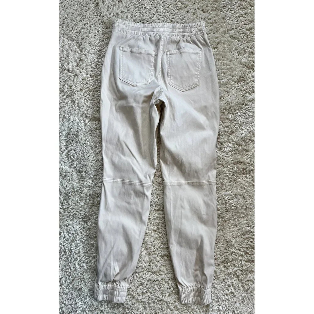 Spanx Stretch Twill Jogger Pant Parchment Off White M - Picture 7 of 8